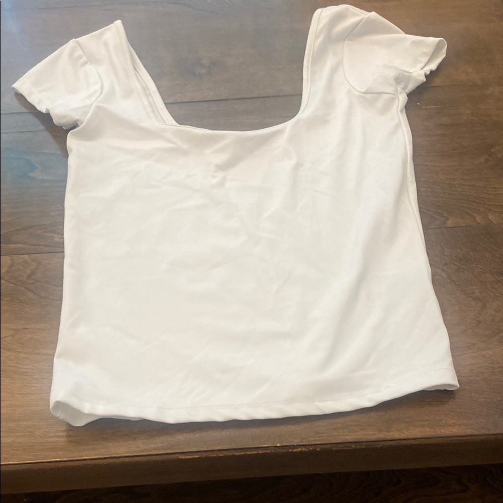 Cotton On White Fitted Backless Cap Sleeve Blouse